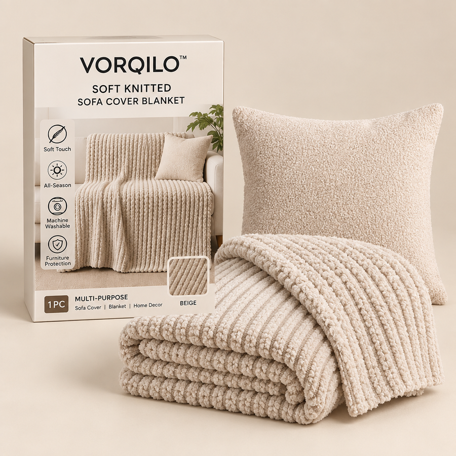 VORQILO™ Soft Knitted Sofa Cover Blanket primary image