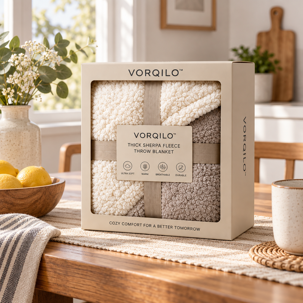 VORQILO™ Thick Sherpa Fleece Throw Blanket image 2
