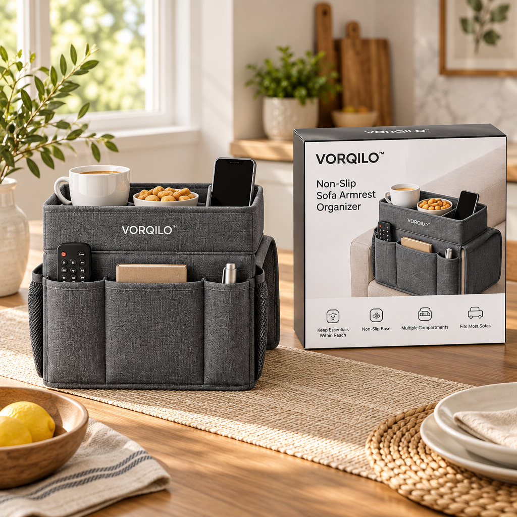 VORQILO™ Non-Slip Sofa Armrest Organizer image 2