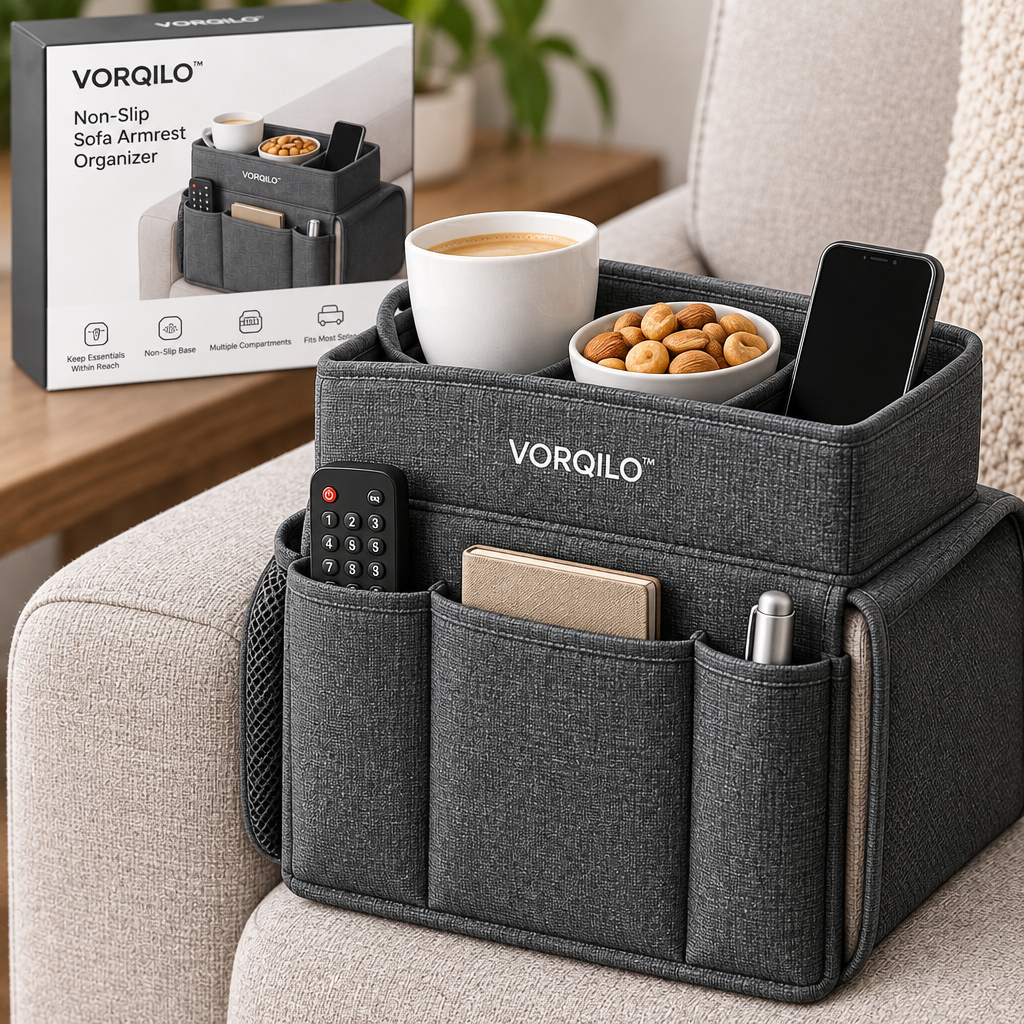 VORQILO™ Non-Slip Sofa Armrest Organizer image 3