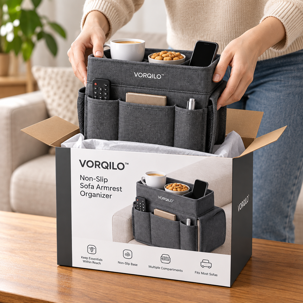VORQILO™ Non-Slip Sofa Armrest Organizer image 4