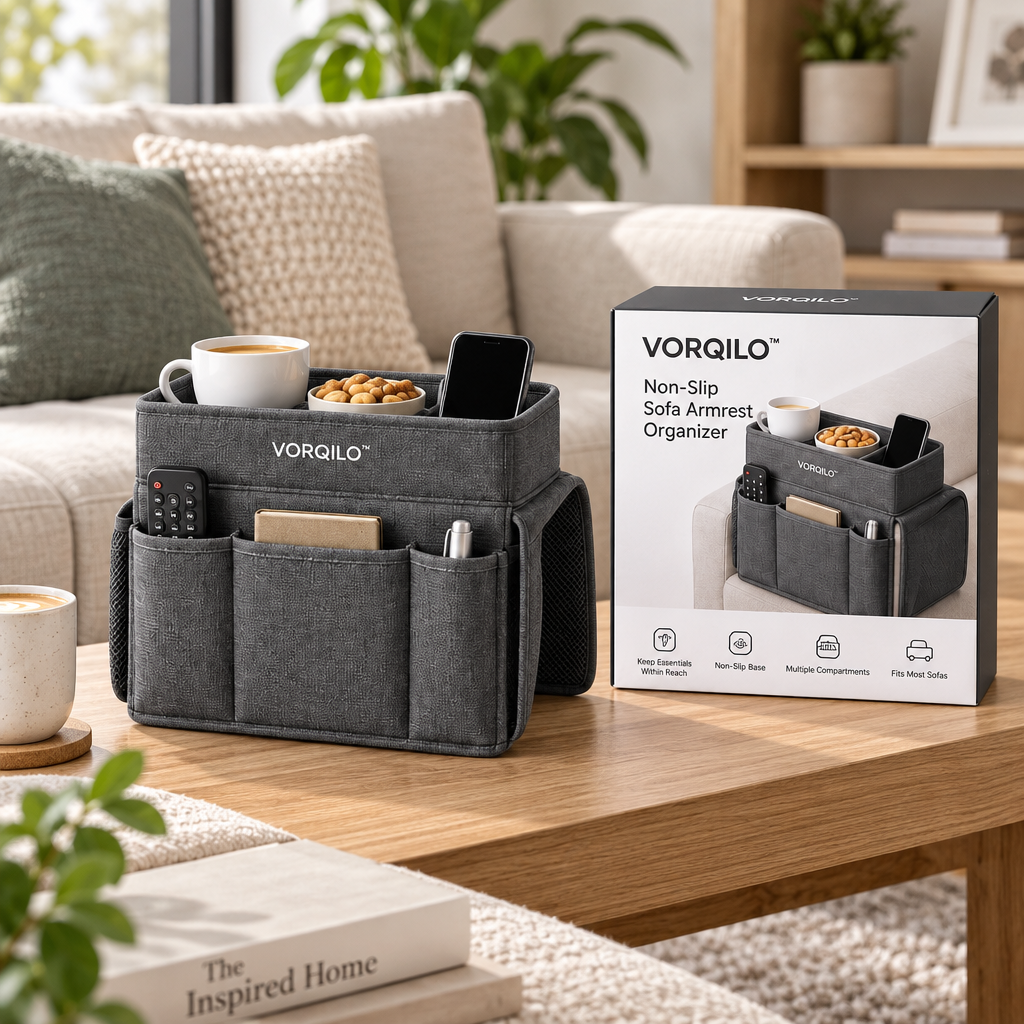VORQILO™ Non-Slip Sofa Armrest Organizer image 5