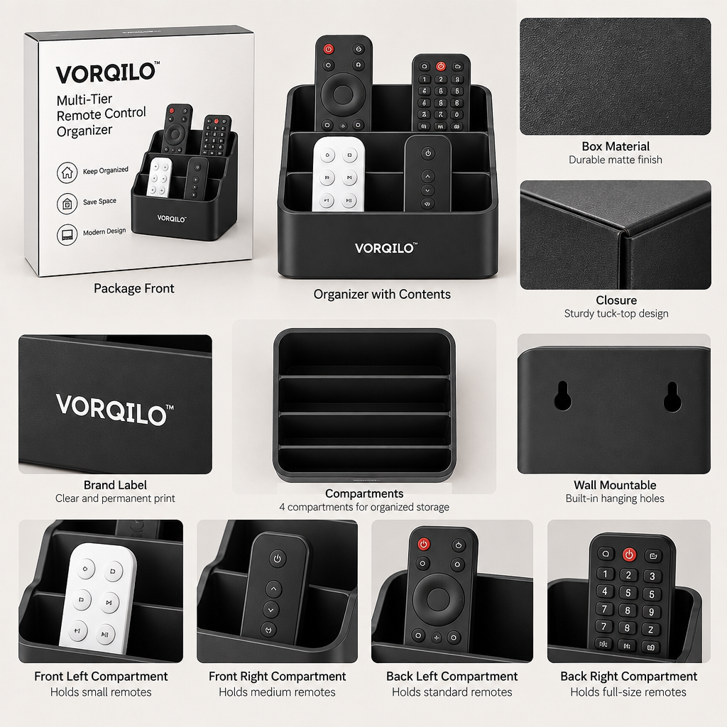 VORQILO™ Multi-Tier Remote Control Organizer image 6